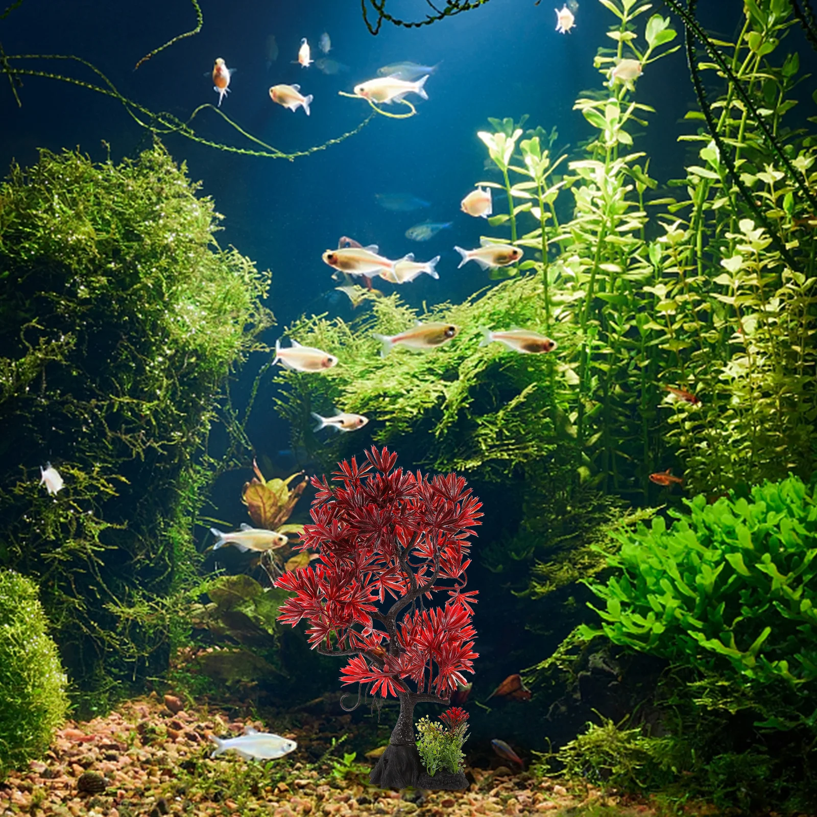 

Realistic Simulation Tree Decor for Fish Tank Aquarium Landscaping Plastic Artificial Tree Ornament Safe Long-Lasting Vivid