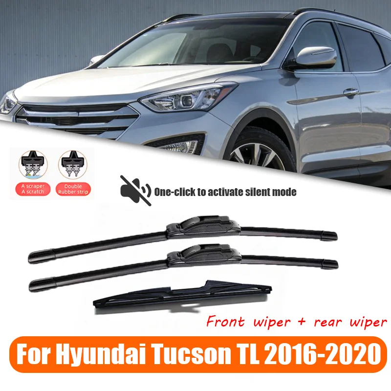 

Wiper Front & Rear Wiper Blades Set For Hyundai Tucson TL 2016 2017 2018 2019 2020 Windshield Windscreen 26"-16"-14"