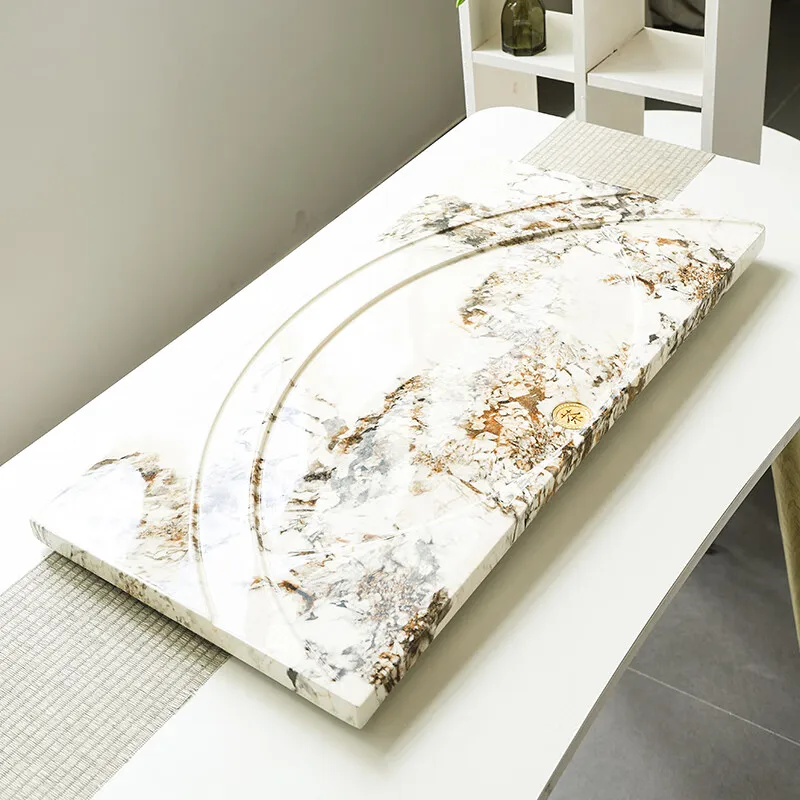 Seiko stone tea tray 5-layer sealed glaze stone tea tray office tea tray, modern high-end single-layer direct drainage