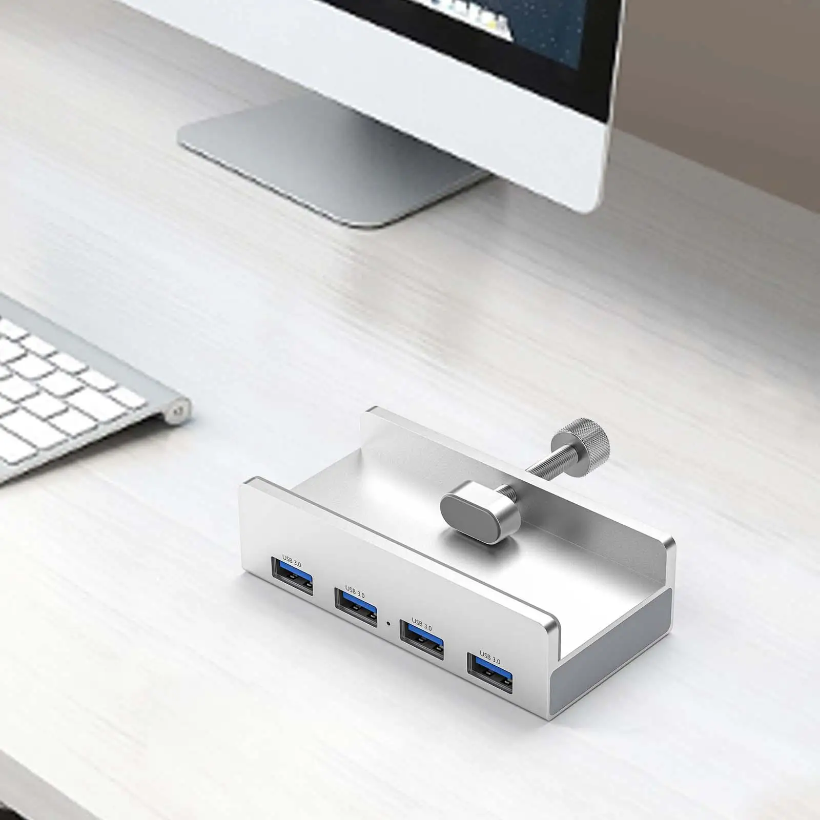 Extensor USB3.0 de doca externa de alumínio de 4 portas para celular laptop