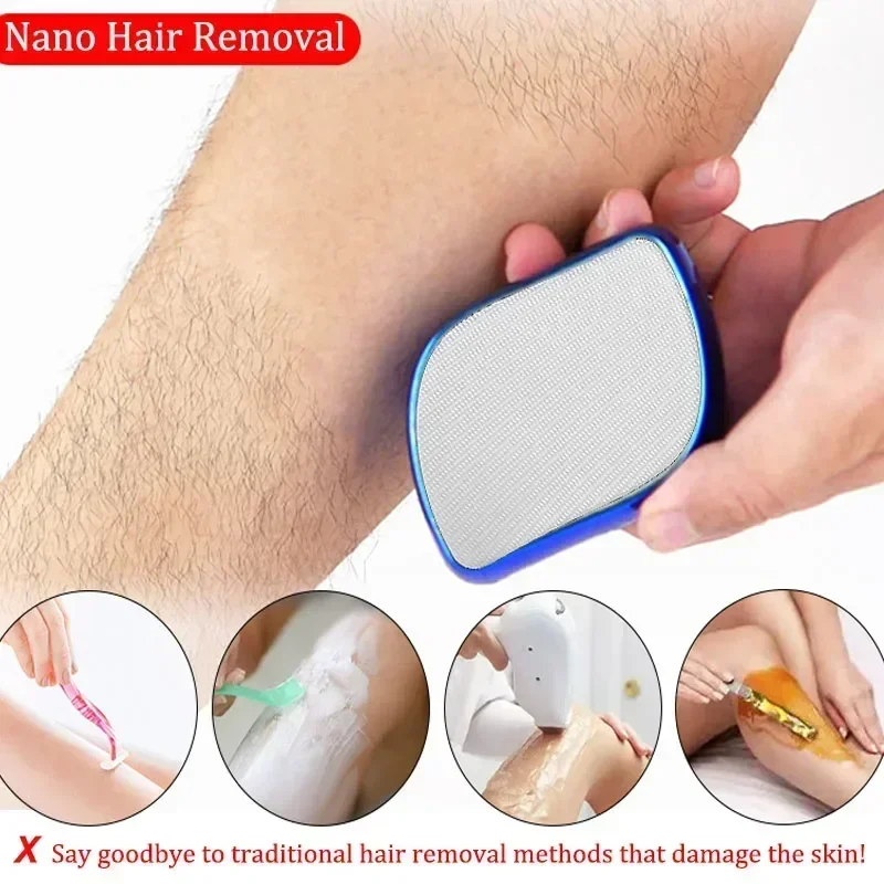 

Physical Hair Remover Eraser Painless Epilator Depilatory Gum Ladies Women Man Can Washable Clean Nano Crystal Epilator Stone