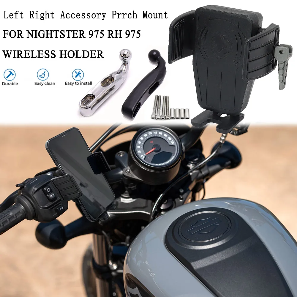 New For Nightster 975 RH 975 RH 975 2022 2023 Phone Navigation GPS Bracket Wireless Charging Holder Fast Charger