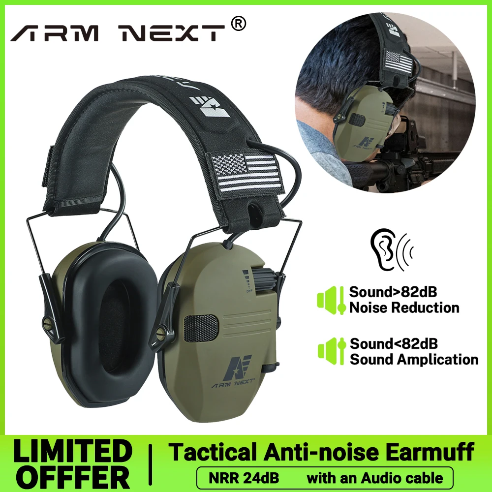 

Electronic Shooting Earmuffs Tactical D20 Sound Amplification Headset Hunting Sports Ear Protection Anti-noise Ear Muff