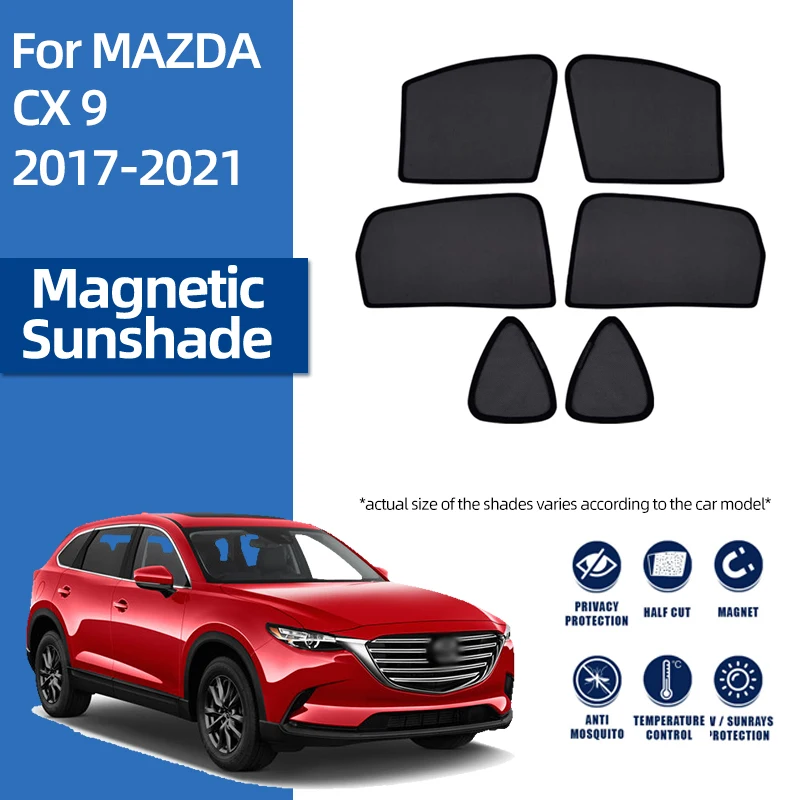 

For Mazda CX-9 TC CX9 2016-2022 CX 9 Front Windshield Car Sunshade Shield Rear Baby Side Window Sun Shade Visor Magnetic Curtain