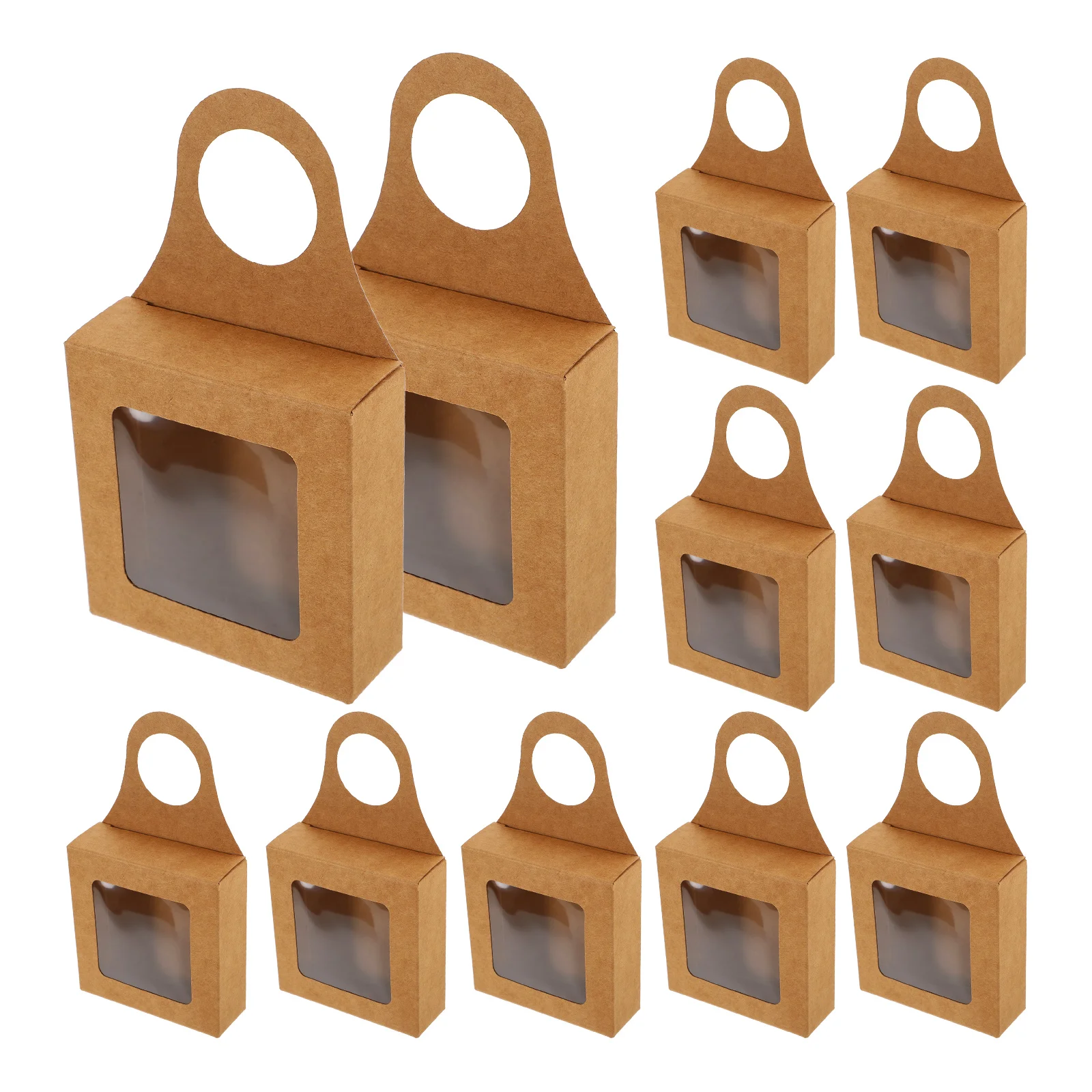 20 Pcs Gift Box Organizer Supply Christmas Boxes Biscuit Bottle Hanger Favor Kraft Paper Novel Storage Cases for Presents