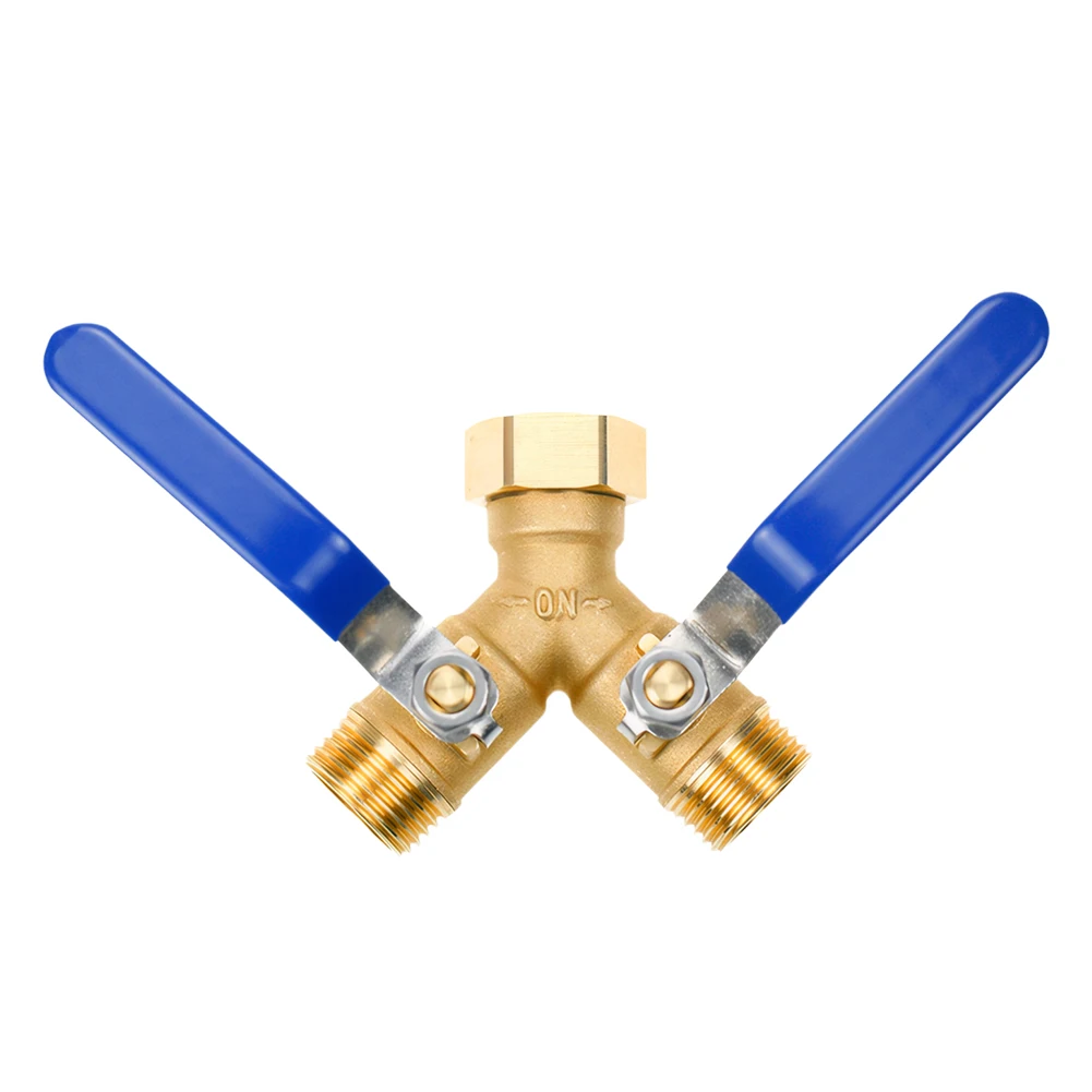 

Разветвитель для садового шланга с резьбой 3/4 дюйма, латунный, с длинной ручкой, адаптер для садового шланга для газона