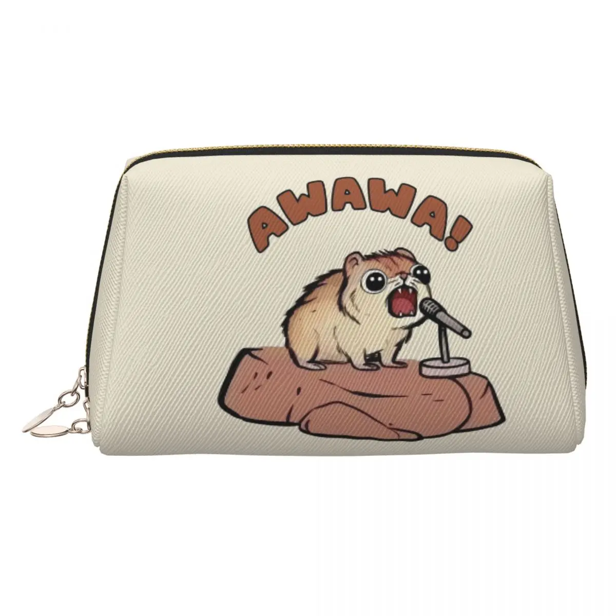 AWAWA Rock Hyrax In Concert Graphic Humor Women Cosmetic Bag Travel Makeup Organizer Pouch Toiletry Storage Dopp Kit Box
