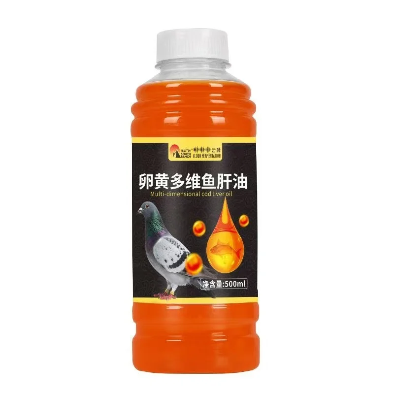 500ml Pigeon Multivitamin & Cod Liver Oil Vitamin Supplement for Racing Pigeons, Breeding Stock & Young Birds