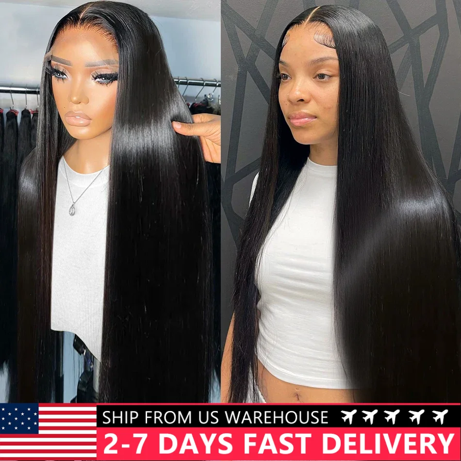 Straight Lace Front Wigs Human Hair 13x4 13x6 HD Transparent 360 Lace Frontal Wigs 5X5 6X4 Glueless Wig 4x4 Closure Wig Bling