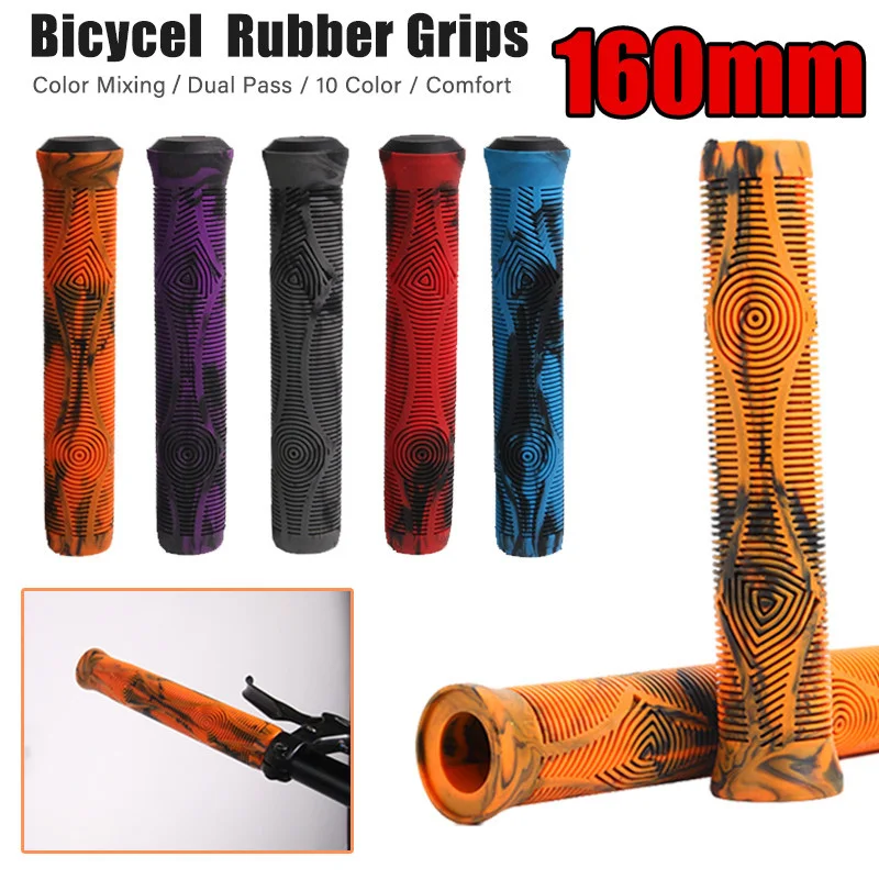 

Bicycle Grips Rubber 160/125MM Bicycle Handlebar Grips Anti-slip Waterproof Bicycle Handles Non-slip MTB Cuffs Bike Part