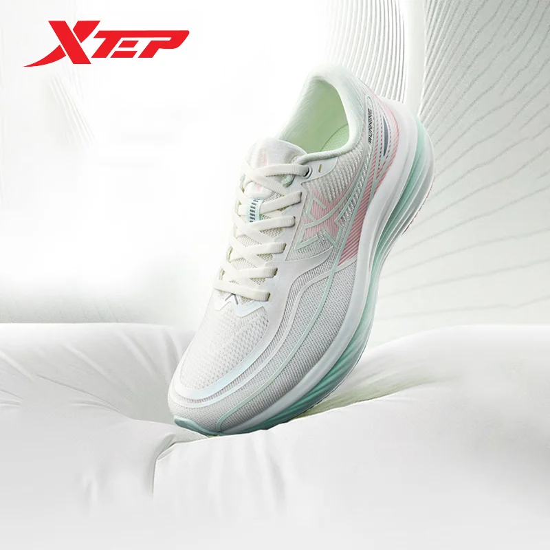 Xtep Chasing Clouds Running Shoes For Women 2024 Summer Breathable Women\'s Sports Shoes Thick Sole Rebound Sneakers 876218110057