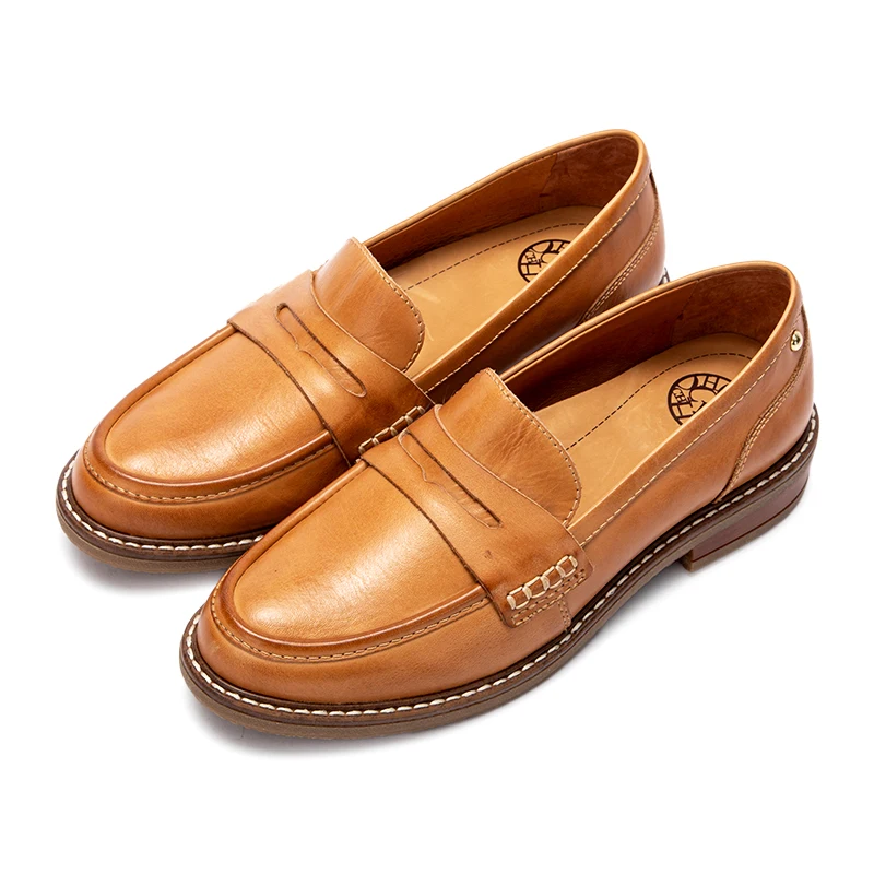 

Женские ортопедические Лоферы Balance Shoes Tech, бордовые кожаные лоферы