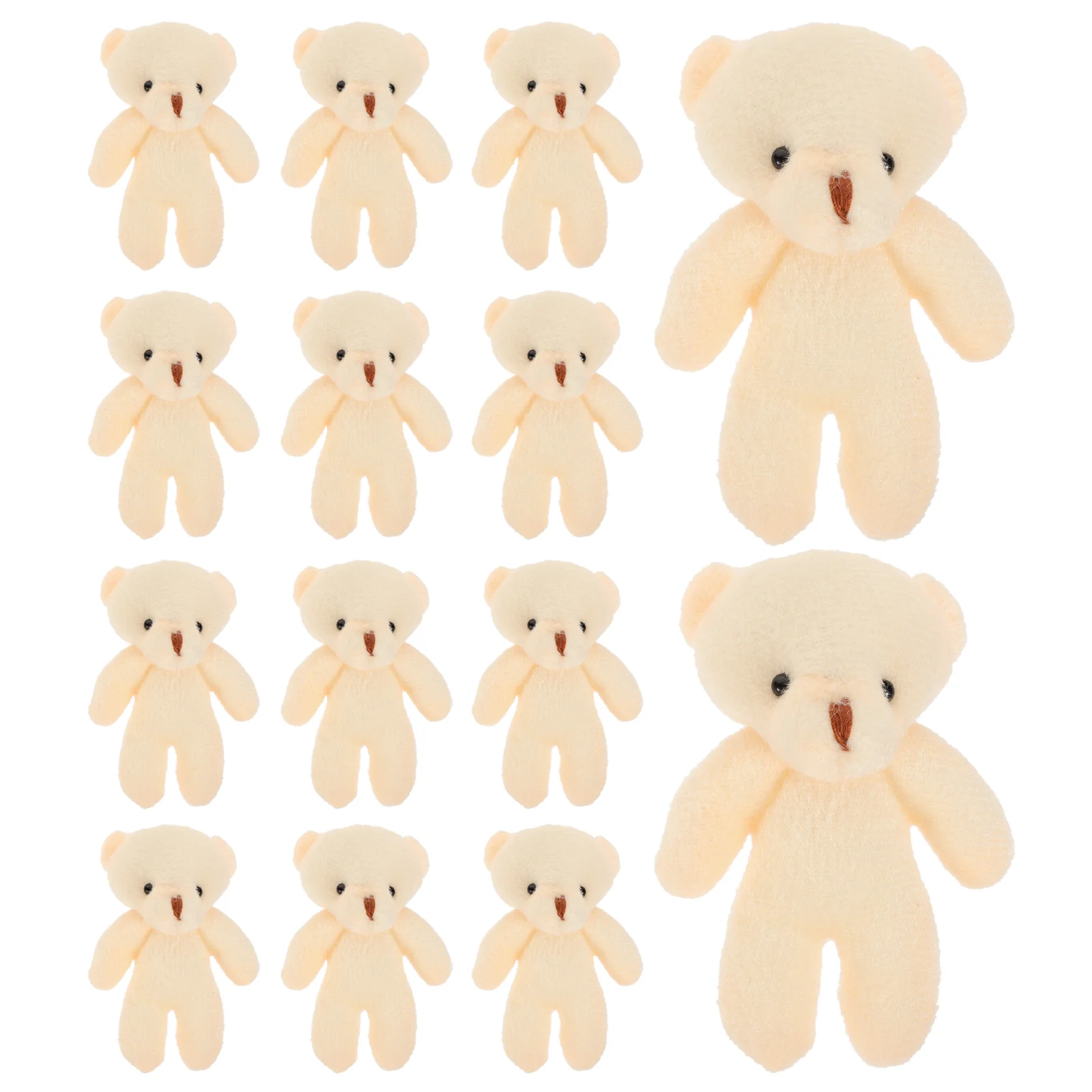 20 Pcs Mini Bear Keychain Pendant Hanging Tiny Bears Suspending Decor Infant Toys Lovely Figurines Portable Wear-resistant