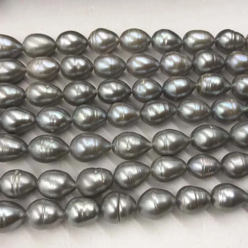 ELEISPL For 7Strands Loose Strings Rice Freshwater Cultured Pearls 10MM #22010315