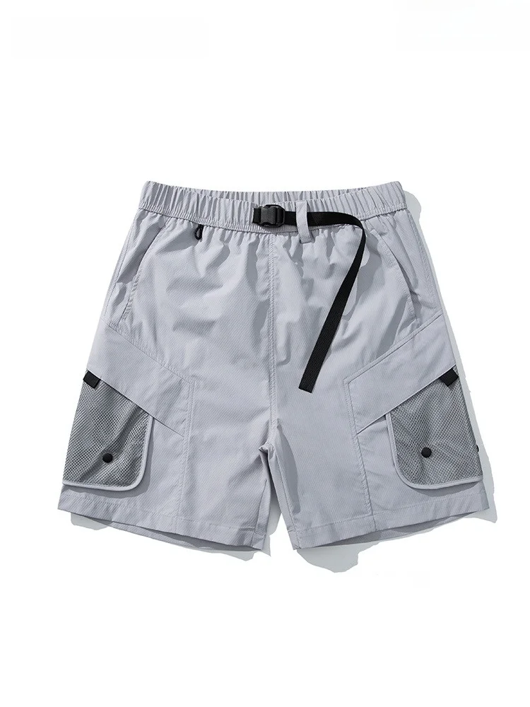 

Оригинальные мужские летние тонкие брюки Qui Dry Spor, свободные прямые брюки с широкими штанинами, модные повседневные брюки из полиэфирного волокна, чистый цвет