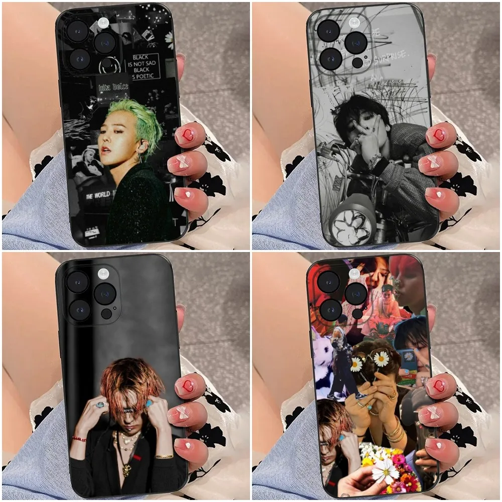 Kpop G-D-Dragon GD Phone Case For iPhone 16,15,14,13,12,Pro,Max,11,7,8,Plus,XR,XS Max Shockproof Silicone Soft Shell