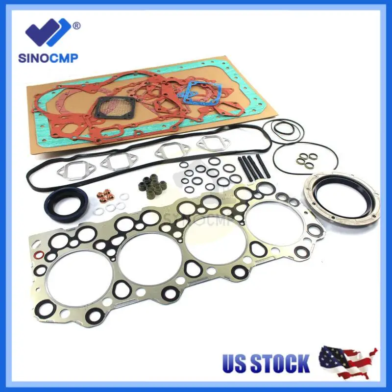 4D32 4D32T 4D34 4D34T Diesel Engine gasket kit For Mitsubishi Fuso Canter FE FG Trucks Excavator ME018277 New 3 month warranty