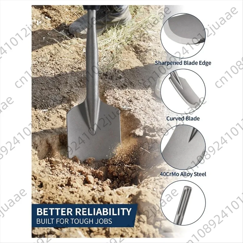 

For SDS Max Clay Spade, 4-1/2 In. X 17 In. Steel Drill Shovel Bit for SDS Max Rotary Hammer Electric Jackhammer