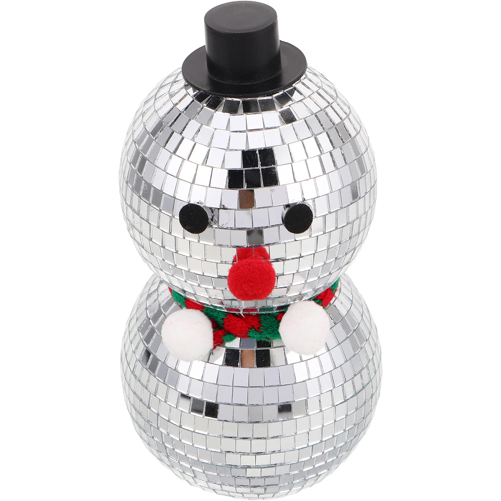 

Snowman Disco Ball Reflective Mirror Statue Christmas Holiday Tabletop Fireplace Party Decoration Christmas Snowman Disco Ball