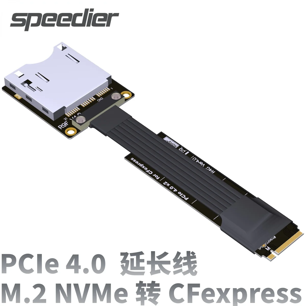 

Full Speed M.2 NVMe 2280 KeyM SSD To CFexpressB PCIe 4.0 Gen4x2 Extension Cable For Canon R5 Nikon Z6Z7 XBOX Memory Card Adapter