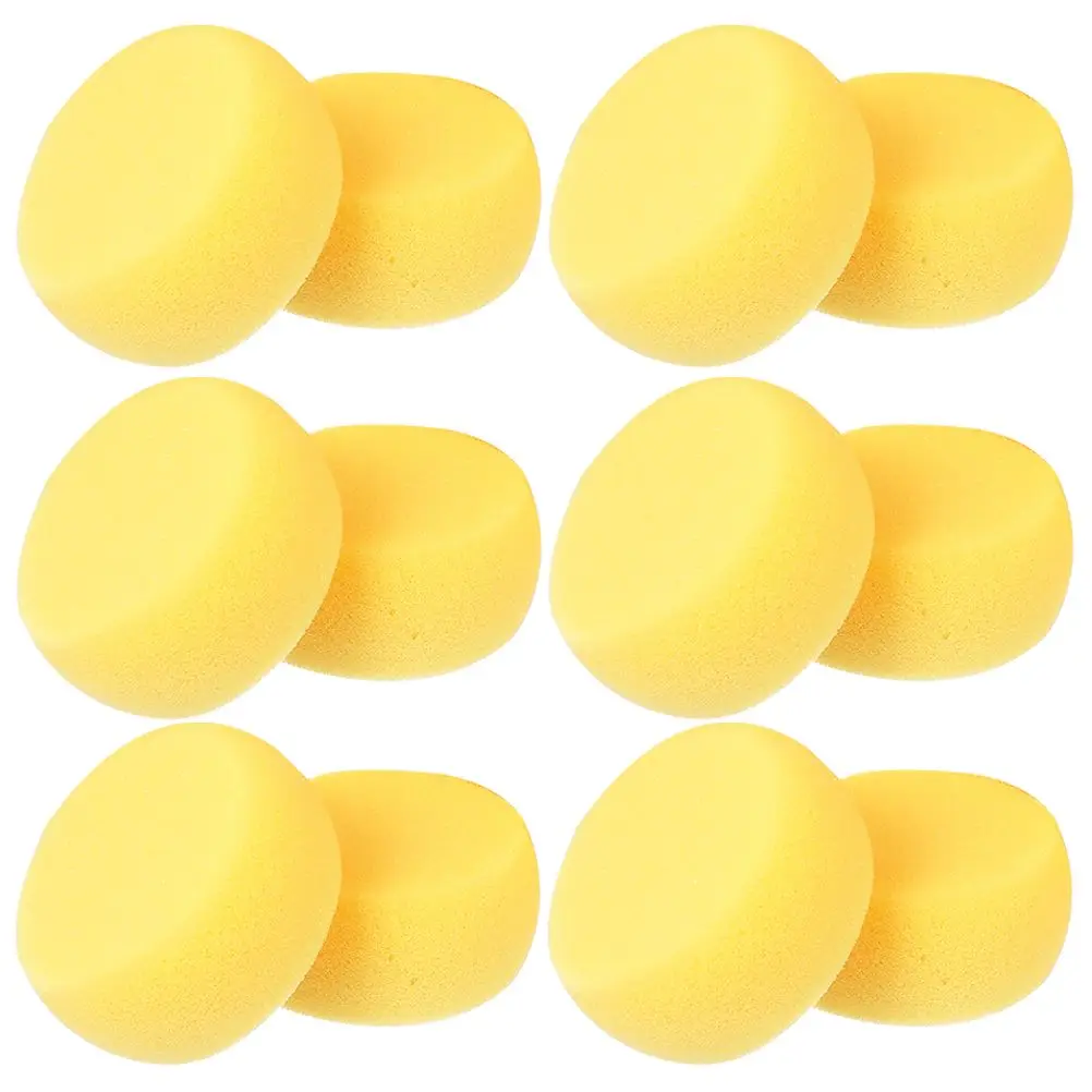 

24pcs Yellow Round Cake Sponge Facial Cleansing Pad for Washing Face Portable Small Makeup Blender Soft Skin Friendly