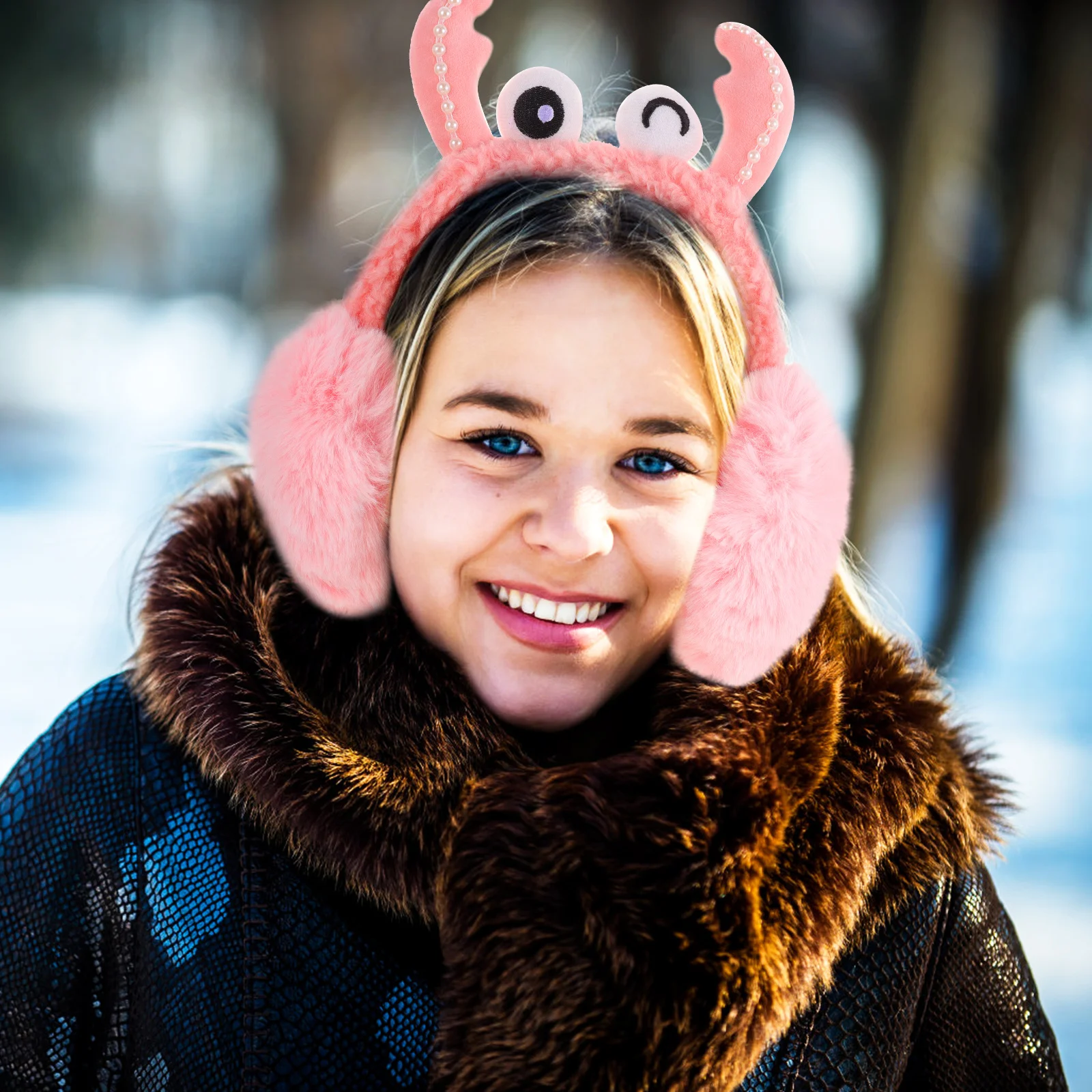 2025 mais quente de pelúcia orelha quente earmuff fuzzy muff quente adultos proteção de ouvido bonito earmuff para mulheres crianças esqui ao ar livre inverno 2025