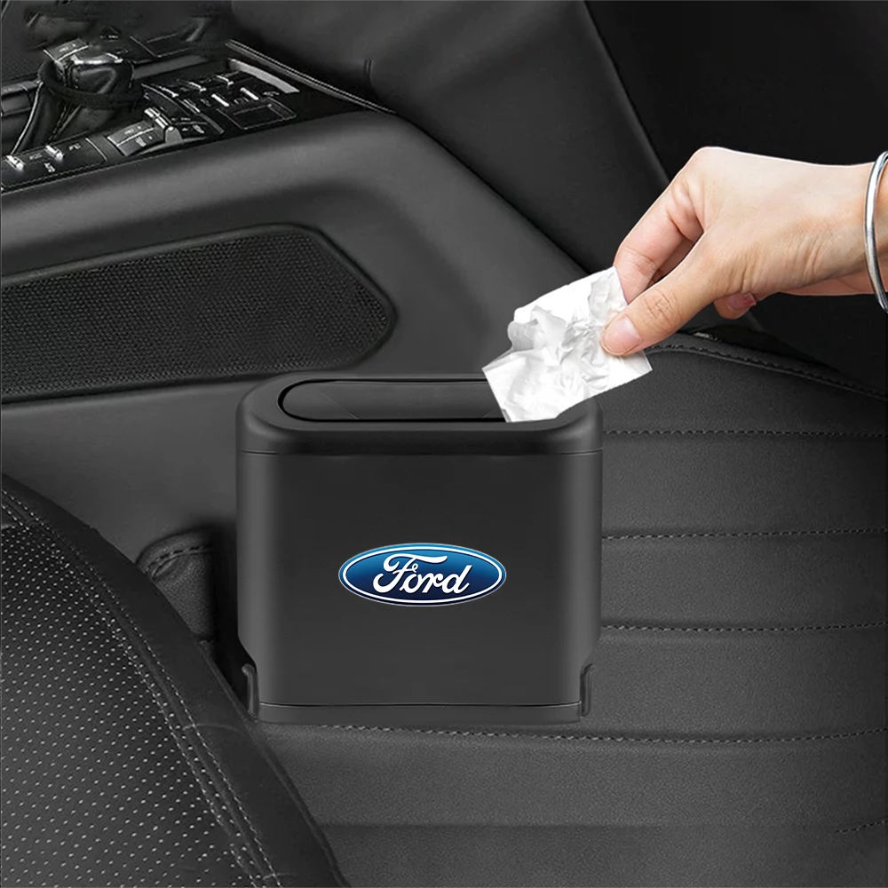 Auto Premendo Tipo Pattumiera Organizer Caso Accessori Auto Per Ford Ranger Focus Kuga Mustang S-MAX Transit Mondeo Fusion Fiesta