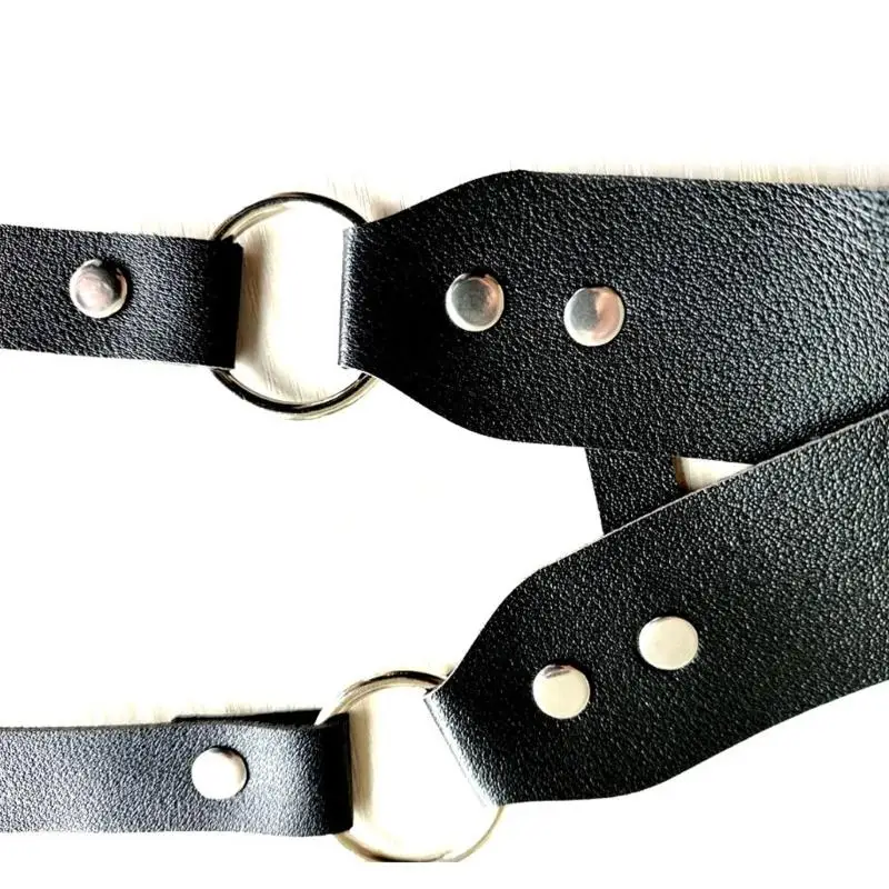 652F Adjustable Gothic Eye Mask For Women Cosplay Anime Theme Masquerades Balls Stage Performances PU Leather Party