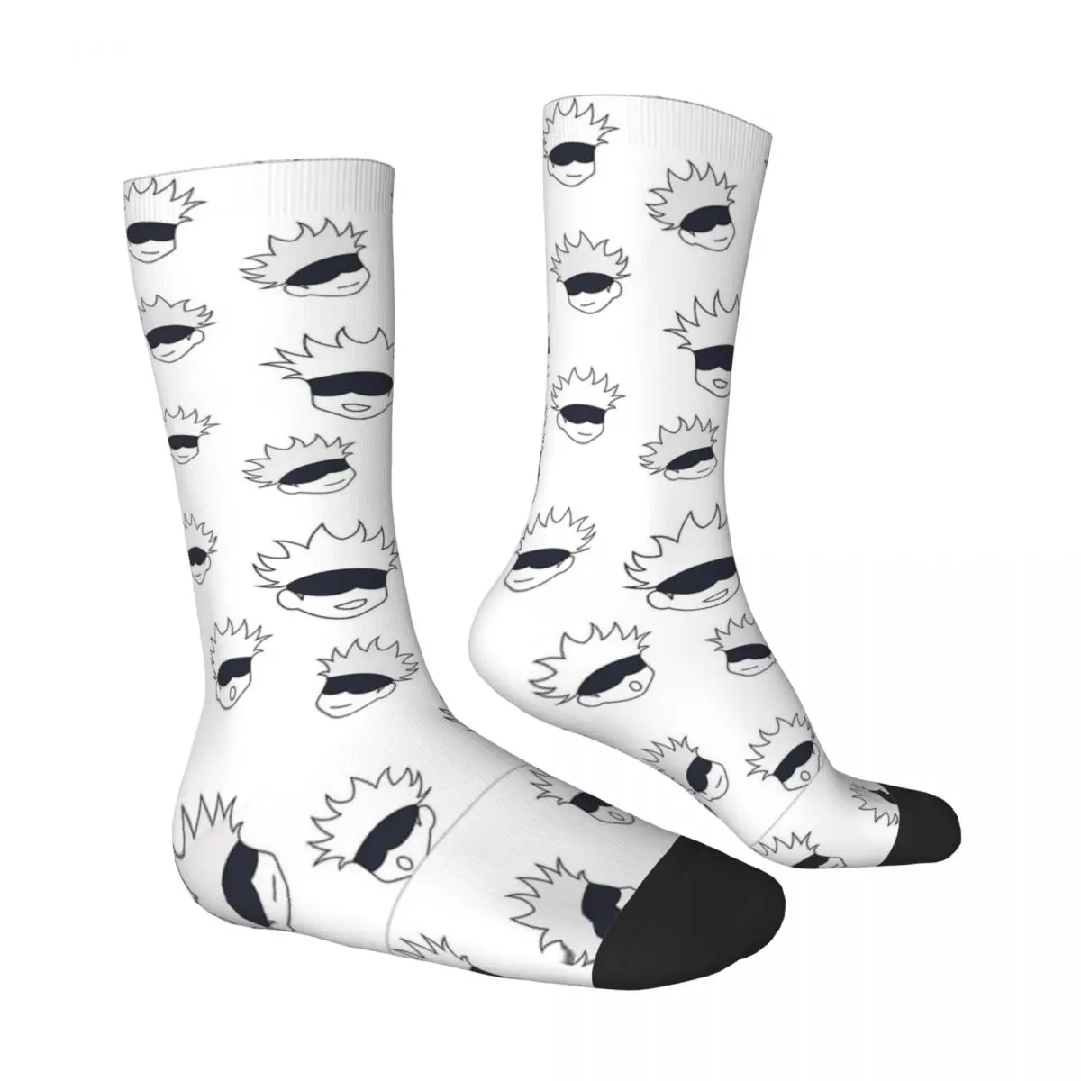 Gojo Satoru Chibi Stockings Printed Casual Socks Autumn Anti-Slip Socks Women Men Outdoor Breathable Socks