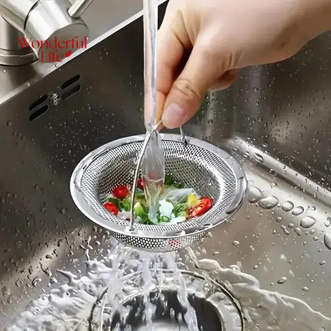 1/2Pcs Stainless Steel Kitchen Sink Filter Stainless Steel Kitchen Sink Filter, Garbage Food Residue/Hair Catcher