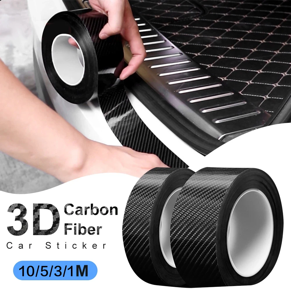 Carbon Fiber Car 3D Tape Sticker Vinyl Matte Door Mirror Self Adhesive Paste Protector DIY Protection Protective Film Waterproof