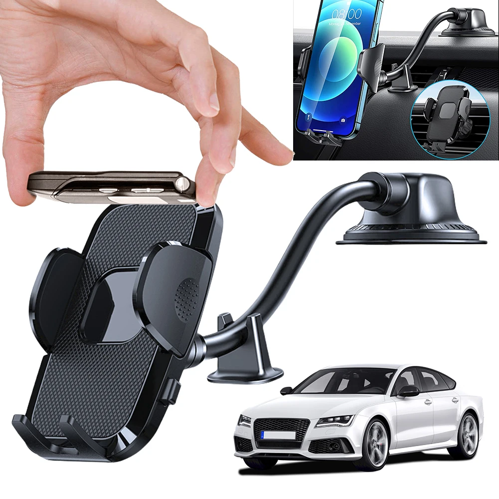 Car Phone Holder Sucker Telescopic Dashboard Mobile Cell Support Bracket Car Navigation Bracket for 5-9CM Width Phones Navigator