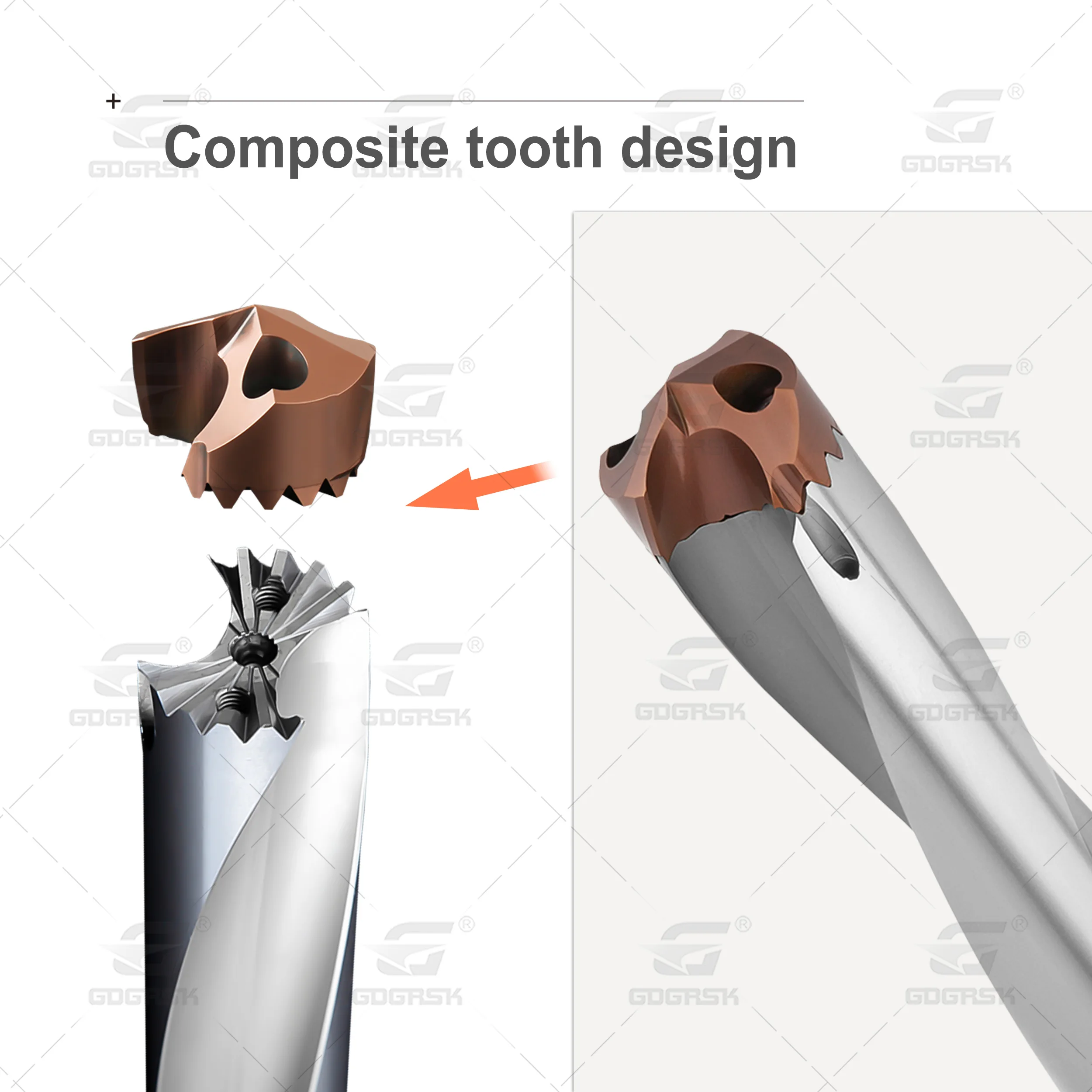 TWCD Series Crown Diamond Drill Bit 1.5 Times 3 Times 5 Times Extended Internal Cold Drill Bit Stainless Steel Sword Teeth Drill