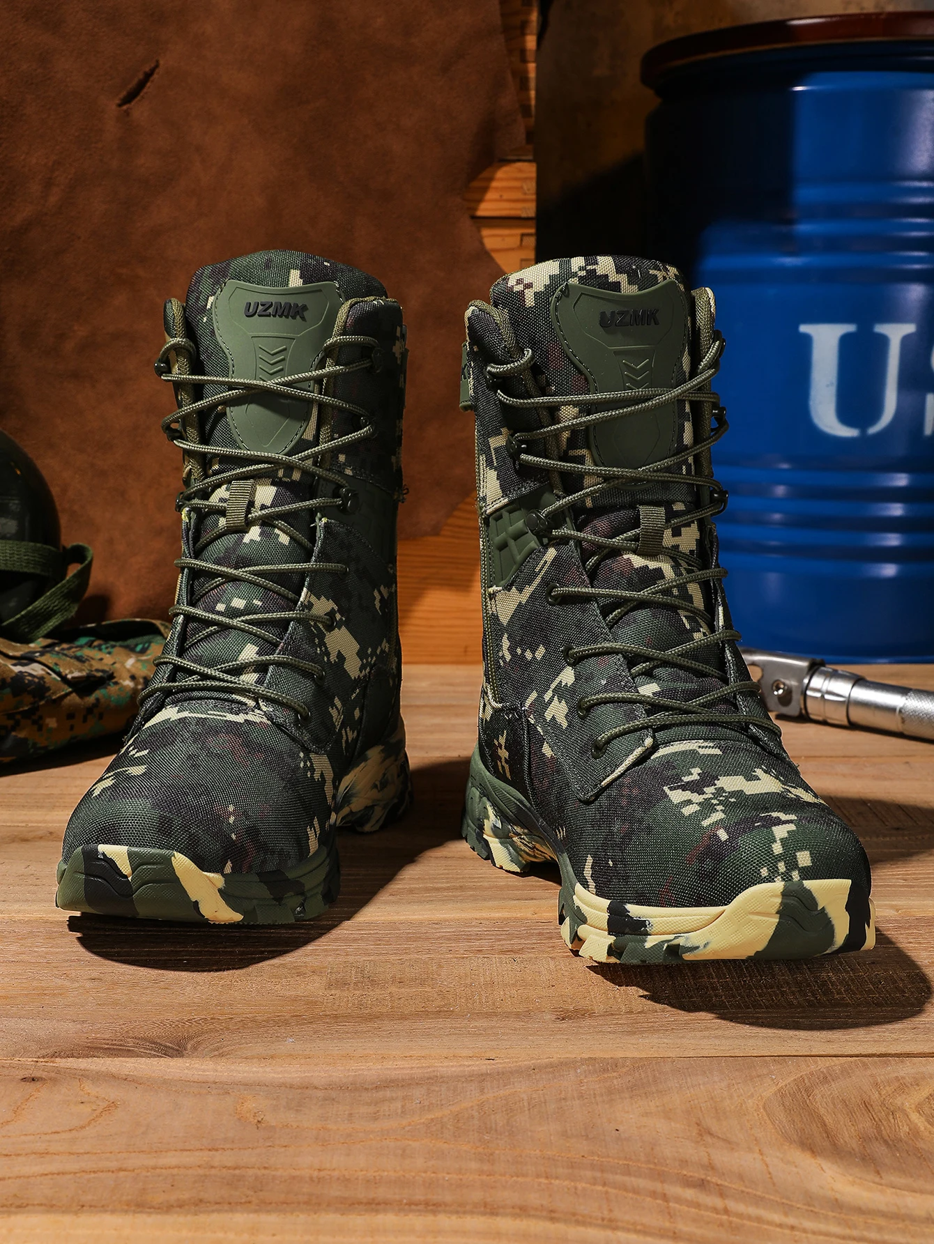 Herren-Tarnstiefel für das Training, Ganzjahres-Antirutsch-Atmungsaktive Outdoor-Feld-Wanderstiefel, Professionelle Taktische Kampfstiefel – Detail 16