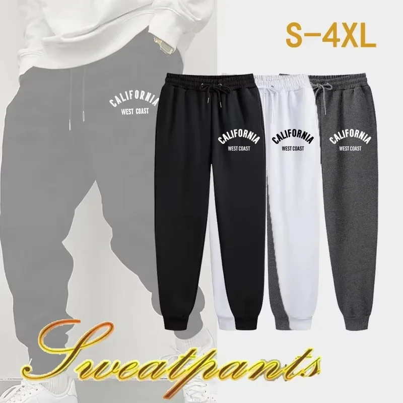 

Калифорния, Западное побережье, мужские повседневные спортивные штаны с принтом, мужские удобные спортивные штаны, мужские брюки для фитнеса на шнурке