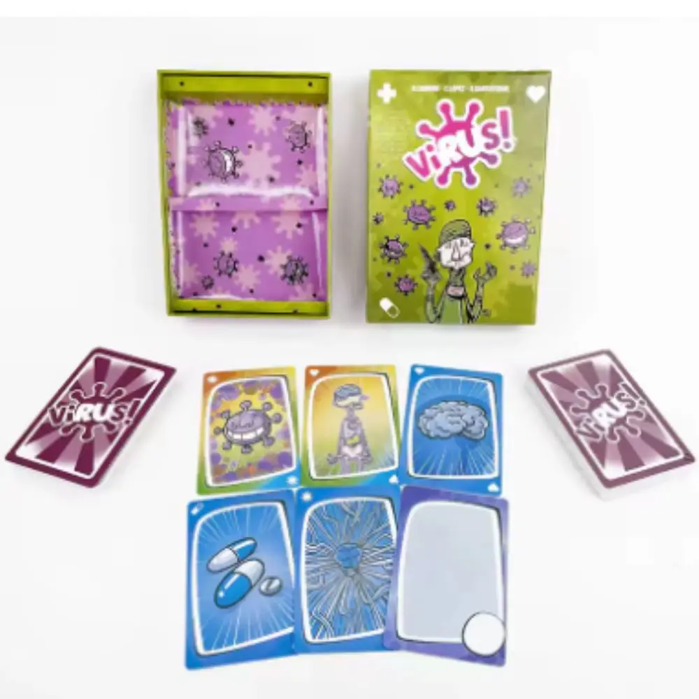 لعبة اللوحة Virus 1 2 3: لعبة ممتعة مثالية للحفلات العائلية باللغة الإسبانية والإنجليزية