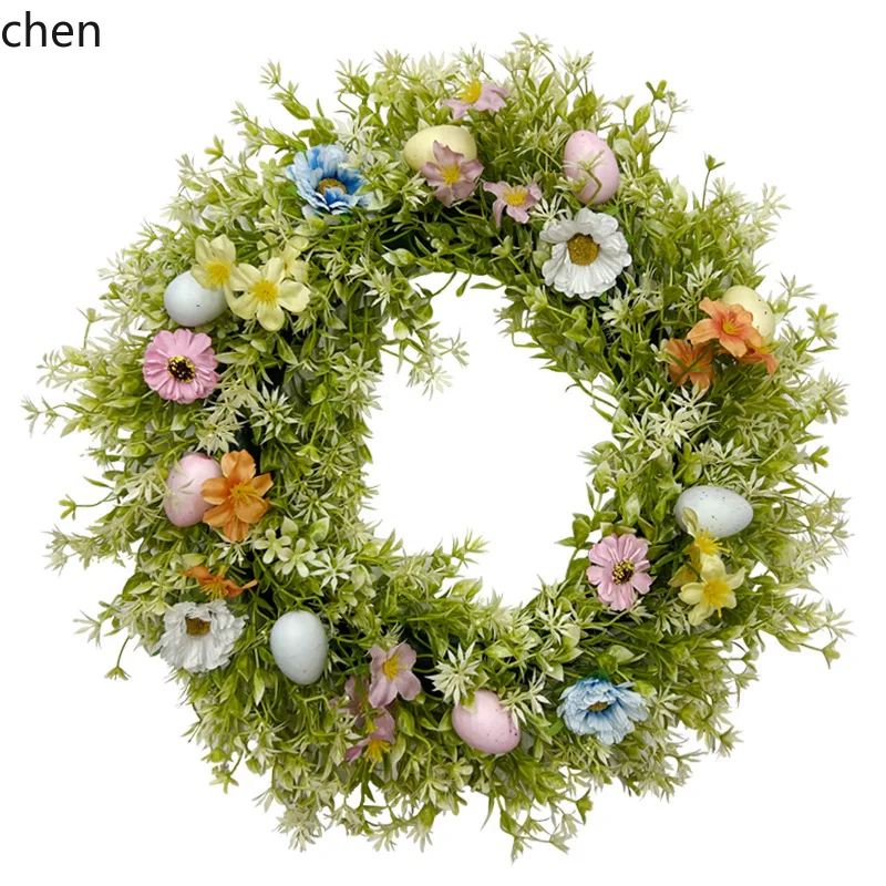 

HYS spring easter wreath home decor hanging garland