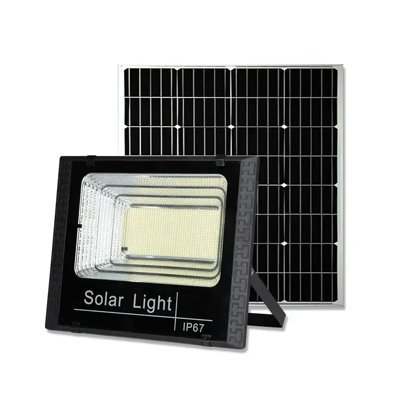 50w 100w 200w 300w 500w Solar Flood Lights LED Solar Powered Spotlight Outdoor Waterproof Reflector Solar z pilotem zdalnego sterowania