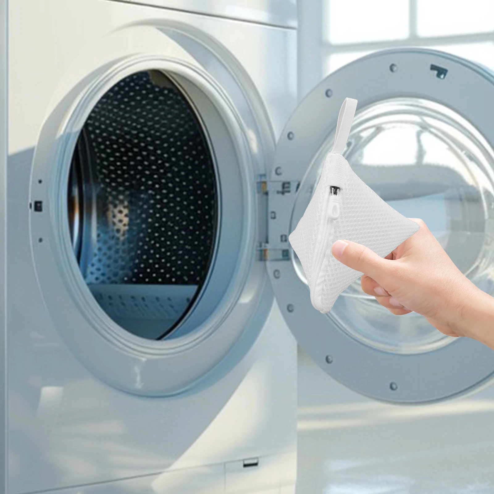 

3Pcs Laundry Mesh Wash Bags Protective Zippered Pouches Washing Machine Delicate Underwear Socks Bras Washing Machine Wash Bags