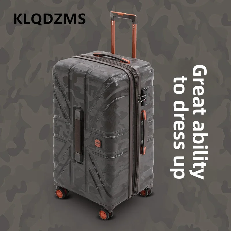 

KLQDZMS Sturdy and Durable Luggage ABS + PC Boarding Box 20"26"30 Inch Large Capacity Trolley Case Handheld Travel Suitcase