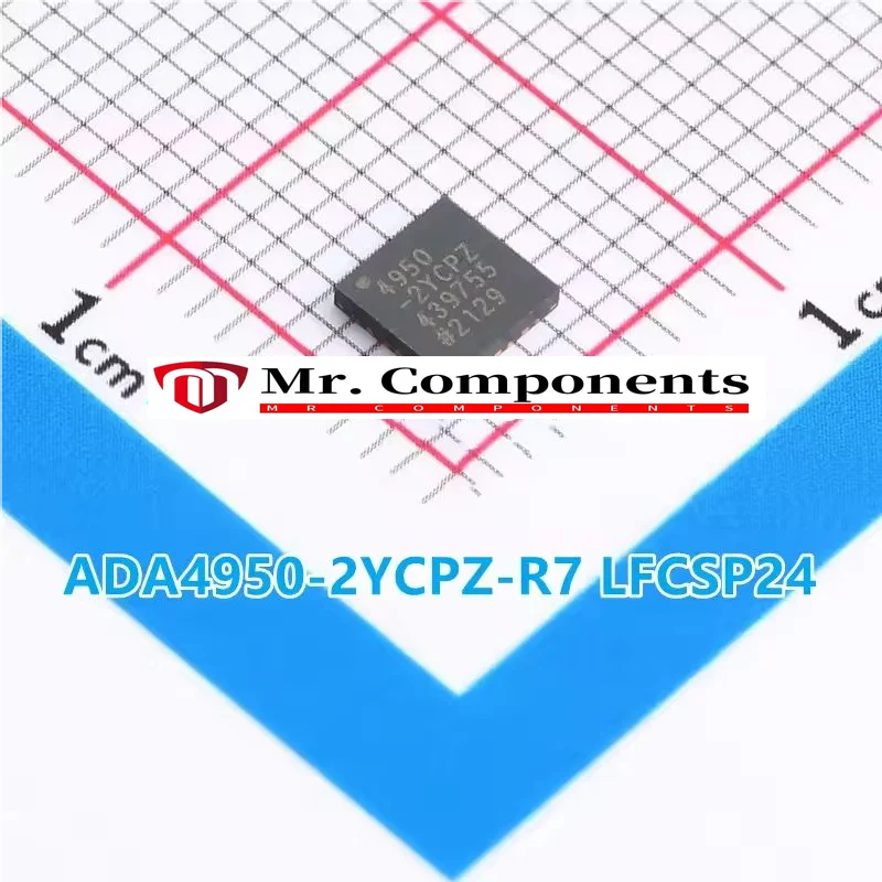 1 قطعة ADA4950-2YCPZ-R7 4950-2YCPZ WLCSP-24 4X4 طاقة منخفضة ، تحديد كسب ADC التفاضلي ، G = 1 ، 2 ، 3 جديد في المخزون #1