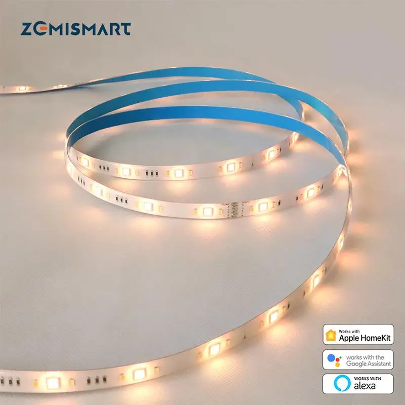 Top! Zemismart Tuya Zigbee Driver with 5M 10M LED Light Strip RGBW Light Belt Work with Homekit via ZMHK-01 Hub