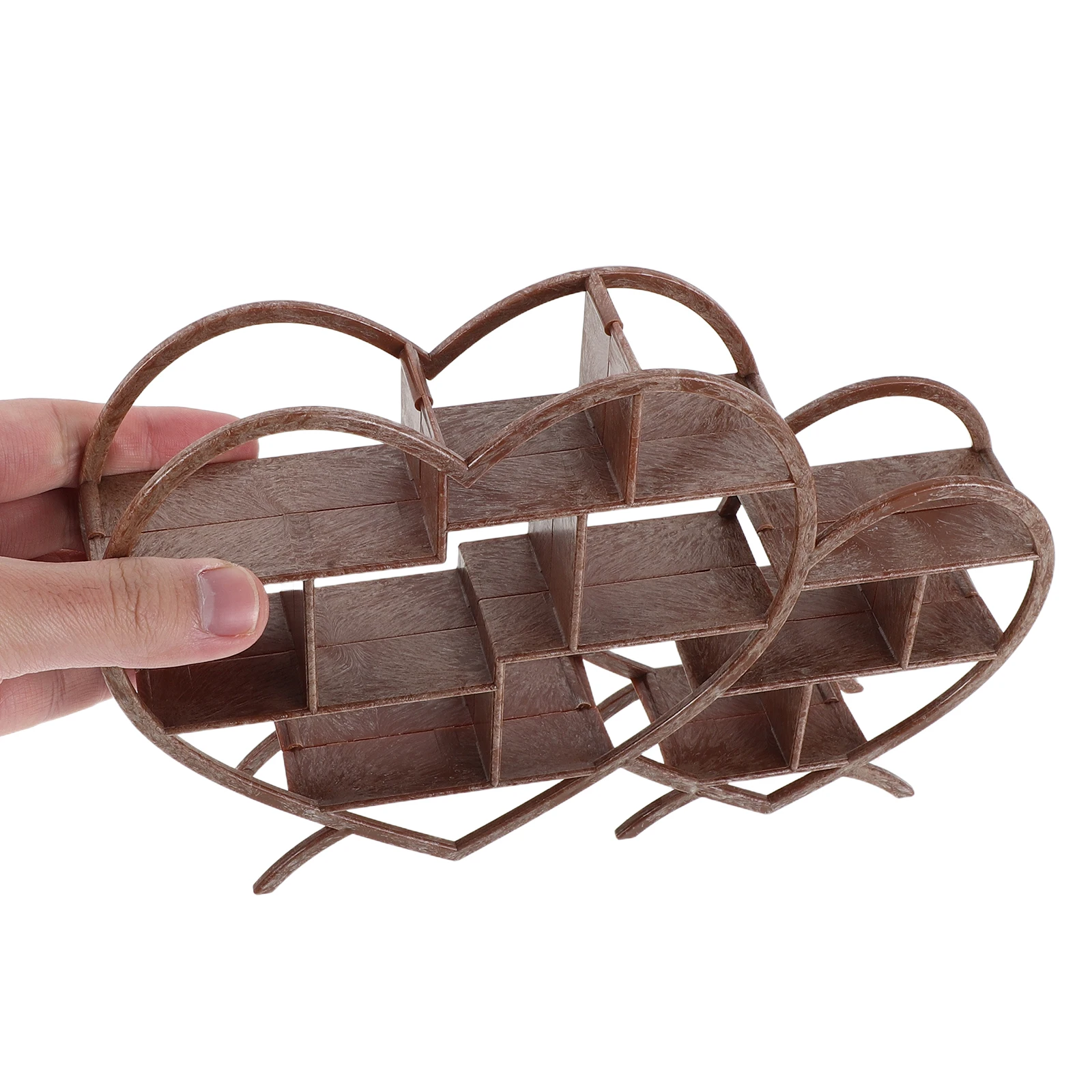 3Pcs 컴팩트 인형의 집 보관 선반 현실적인 미니어처 디스플레이 랙 여행용으로 이상적 홈 플레이 공간 절약 디자인 기능