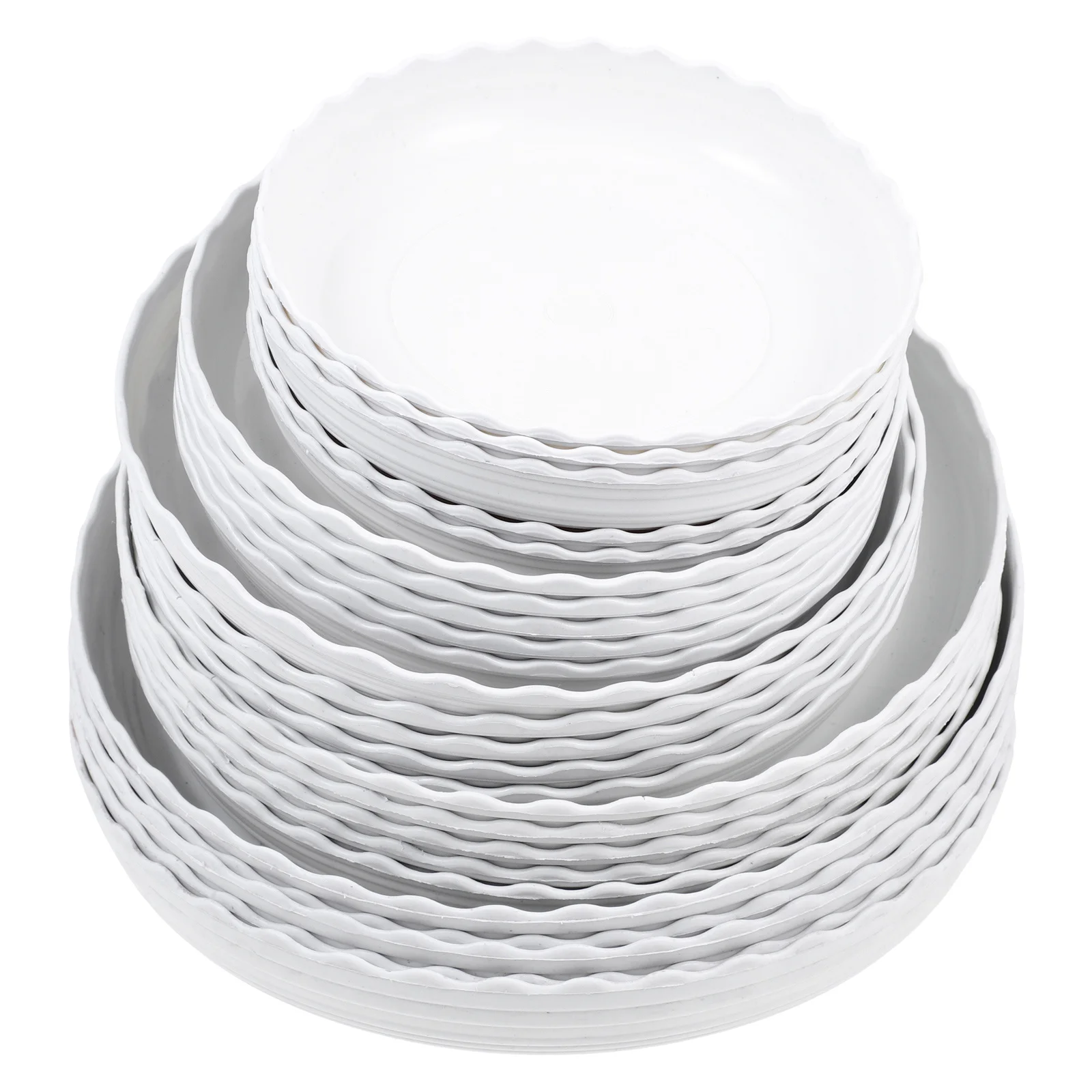 

25 pcs Flowerpot Thickened Plastic Potted Plant Trays For Indoor Outdoor Bonsai Round Water Trays Gardening Pot Base