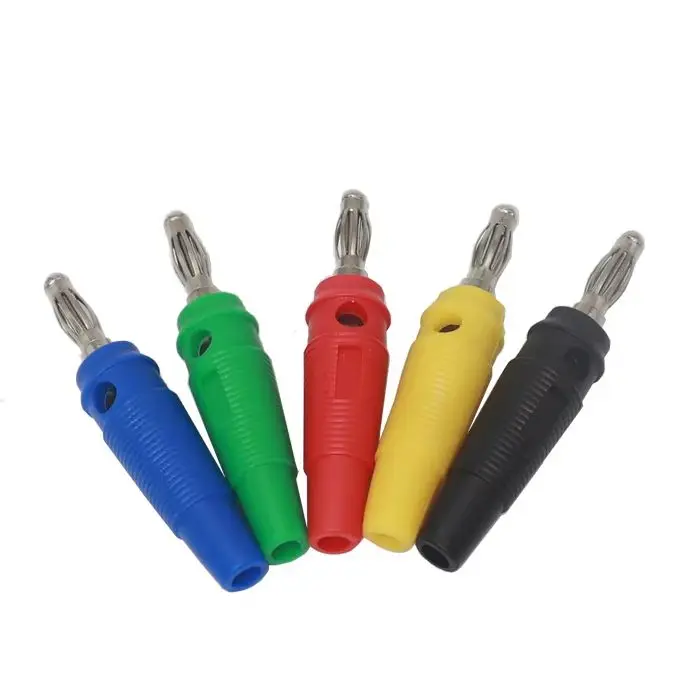 【5PCS】4MM Banana Plugs Connector Solderless Video Musical Speaker Stackable Cable Wire Pin Banana Plug Connectors