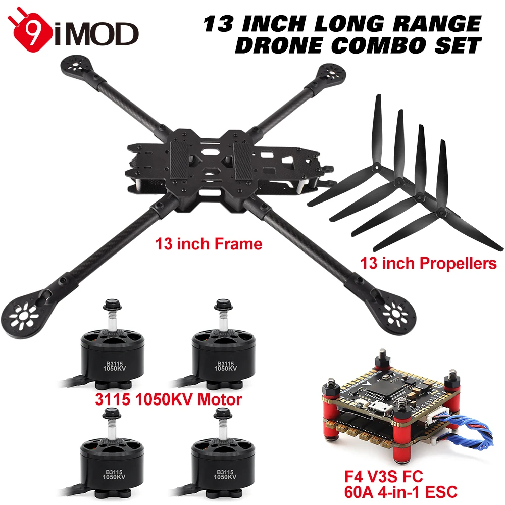 9IMOD 13inch Frame B3115 1050KV Brushless Motor Propeller for FPV 13