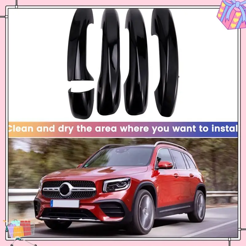 

A77T-Door Handle Cover Trim For Mercedes Benz C E GLC GLB A B GLE GLS CLA GLA Class W213 W205 X253 2016-2020 LHD