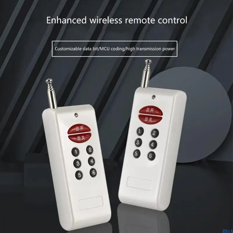 R91A Durability 8Key Remote Control Offering Increased Transmission Power For Efficient Operations Across Multiple Devices