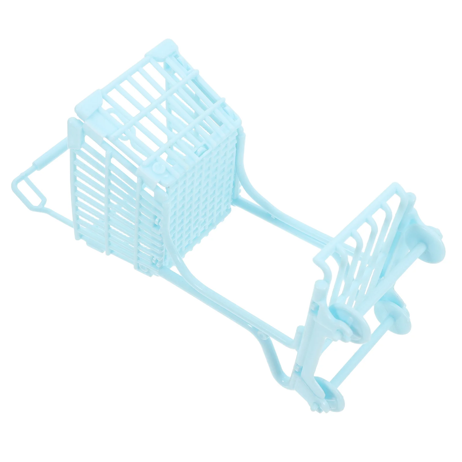 Mini Shopping Cart Cute Cart with Handle for Pretend Play Early Learning Role Play and Tiny Item Storage for Kids