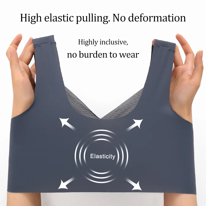 Frauen Nahtlose Plus Größe Bhs Sexy Patchwork Spitze Top Push-Up Sport Büstenhalter Weibliche Backless Fitness Schlaf Weste Bralette Neue